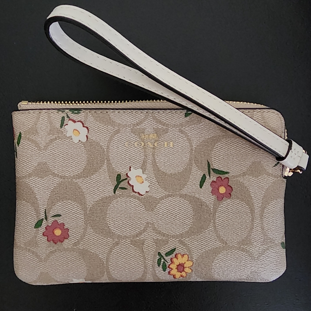 Coach Floral Wristlet